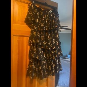 Women’s size Small She and Sky rayon strapless dress.